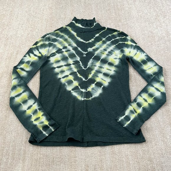 Free People We The Free Tie Dye Knit Turtleneck Long Sleeve Top L - Picture 3 of 9